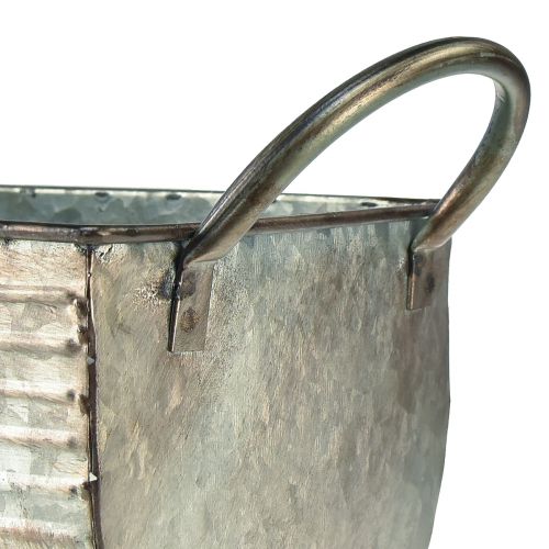 Floristik24 Canalón para maceteros de metal L44cm/37,5cm, juego de 2
