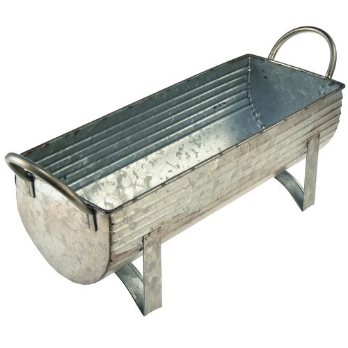 Floristik24 Canalón para maceteros de metal L44cm/37,5cm, juego de 2