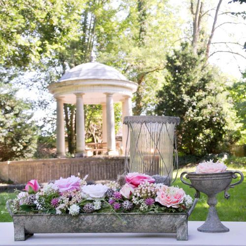 Floristik24 Jardinera, canaleta decorativa, jardinera efecto antiguo L51cm