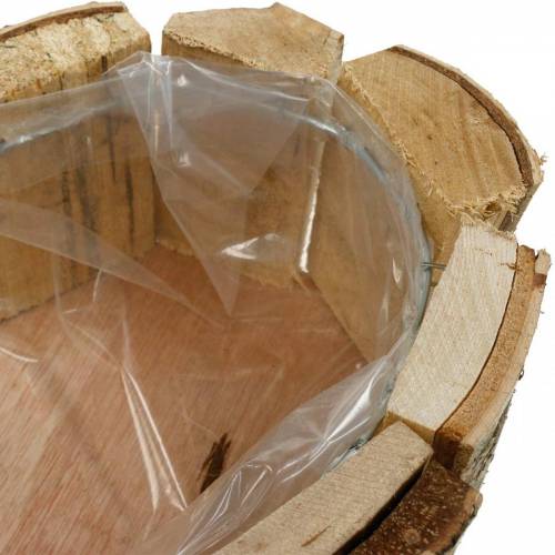 Floristik24 Jardinera, cuenco de madera en forma de corazón, jardinera de madera de abedul, cuenco de corazón 27 × 28cm