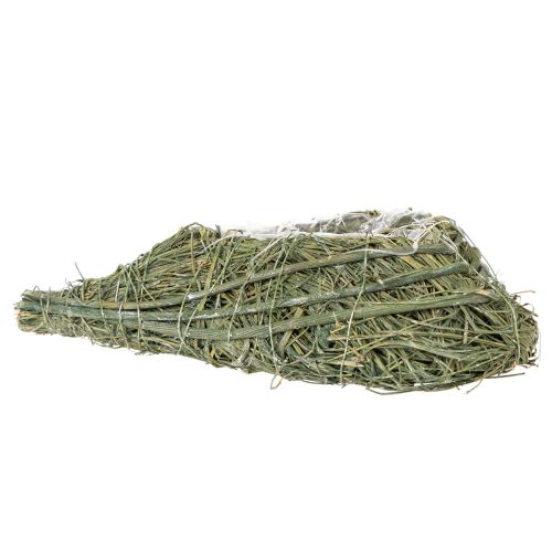 Corazón vegetal de material natural con inserto de lámina, 22 cm, 2 unidades | Floristik24.es