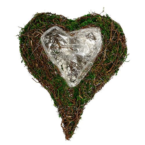 Floristik24 Corazón de planta como base de arreglo 30x35cm H8cm