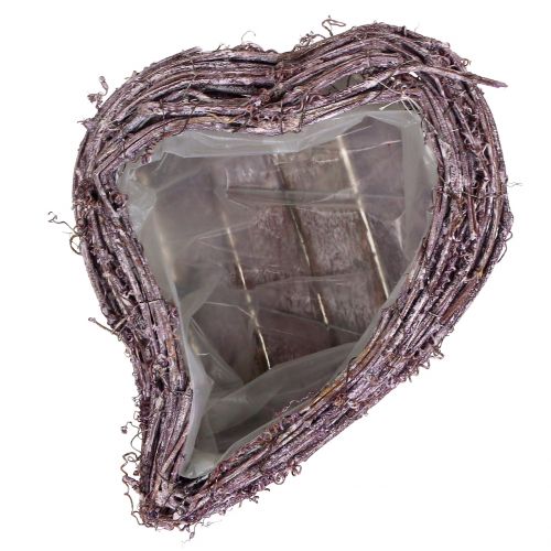 Floristik24 Planta corazón de vid mora blanco lavado 27cm x 24cm