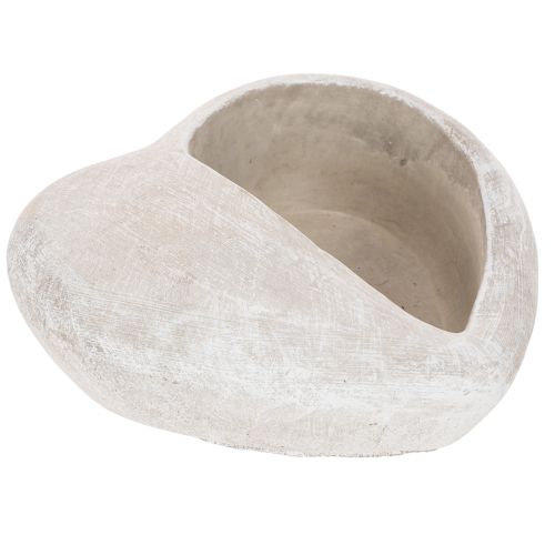 Maceta con forma de corazón, de piedra fundida, maceta decorativa, 17 cm.