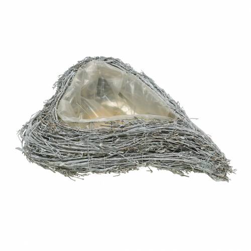 Floristik24 Planta corazón ramas blanco lavado 40cm x 30cm