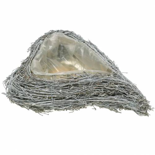 Floristik24 Planta corazón ramas blanco lavado 60cm x 42cm