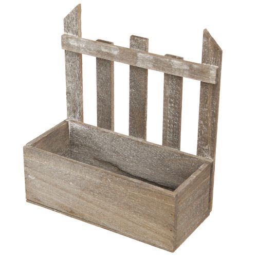 Artículo Mini macetero de madera para flores, L22/25 cm, juego de 2