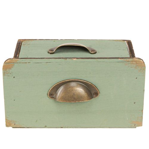 Artículo Jardinera cajones de madera decoración 22/18cm juego de 2 piezas