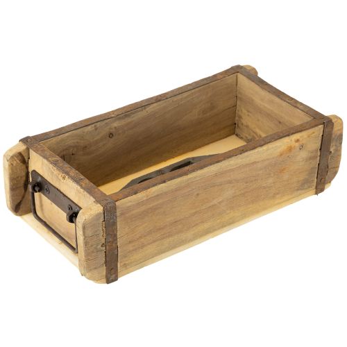 Floristik24 Jardinera de madera con forma de ladrillo reciclada de 32×15×10 cm