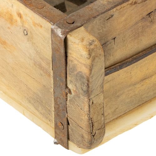 Artículo Jardinera de madera con forma de ladrillo reciclada de 32×15×10 cm