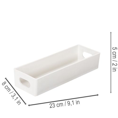 Bandeja rectangular con asas para almacenamiento y decoración de mesa, 32 cm. | Floristik24.es
