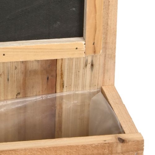 Floristik24 Jardinera con tabla de madera Jardinera rústica 20×11,5×36cm