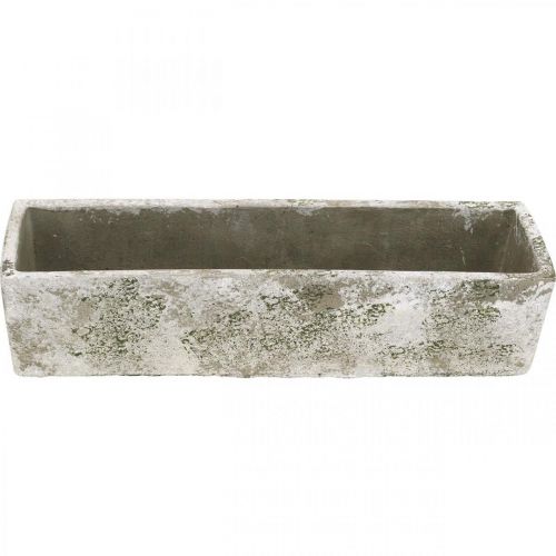 Floristik24 Jardinera hormigón aspecto envejecido jardinera rectangular 30×8×7cm