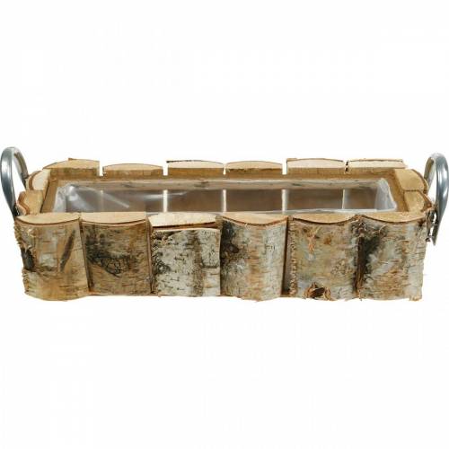 Floristik24 Macetero abedul con asas 40×15×13cm deco madera abedul