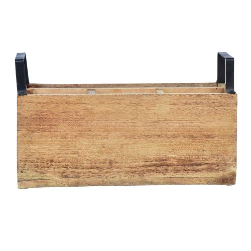 Floristik24 Caja para plantas porta cubiertos de madera caja de madera 4 compartimentos L30cm