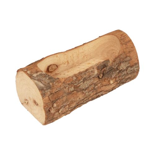 Floristik24 Jardinera de madera decorativa rústica natural 20cm×8,5cm×7,5cm
