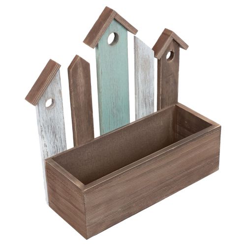 Macetero de madera hilera de casas 30,5×30cm