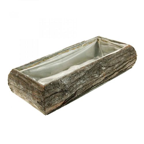 Macetero de madera macetero decorativo con corteza 33×15×7cm
