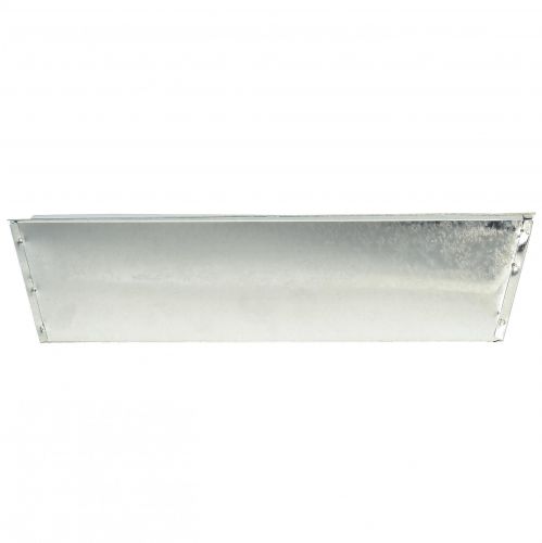 Floristik24 Jardinera para plantas jardinera de metal plateado 38x9,5x5cm