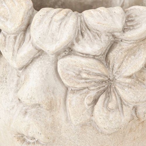 Artículo Maceta con cabeza de planta de aspecto hormigón, cabeza de niña H13,5cm