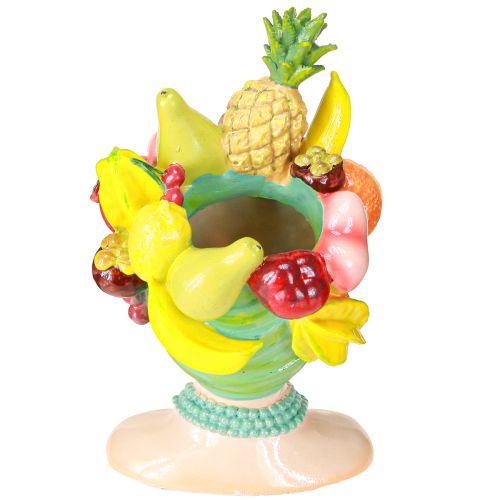 Artículo Florero exótico Busto de mujer con frutas tropicales H22cm