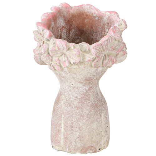 Artículo Macetero busto mujer enviando besos Color rosa 18cm 3uds