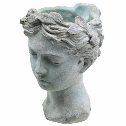 Floristik24 Busto de cabeza de planta de piedra fundida Al. 27 cm