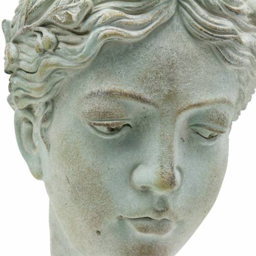 Floristik24 Busto de cabeza de planta fundido en piedra H35.5cm