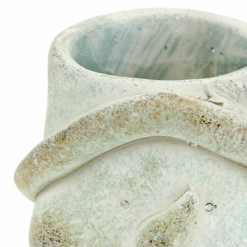 Artículo Jardinera planta cabeza muñeco de nieve Ø11cm H11.5cm 2pcs