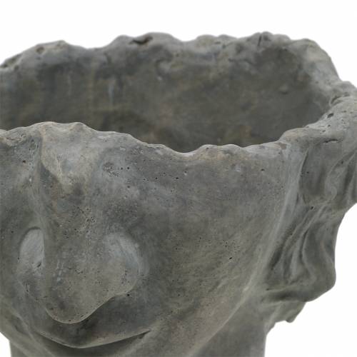Floristik24 Busto de cabeza de plantación de hormigón para plantar gris A23,5cm