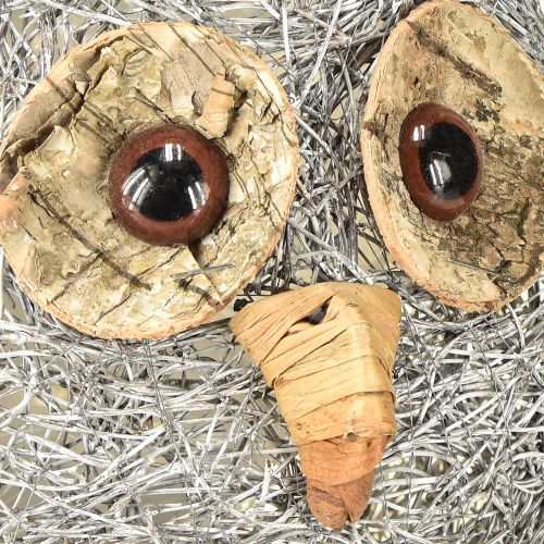 Artículo Cesta para plantas búho enredadera blanca lavada Ø14cm