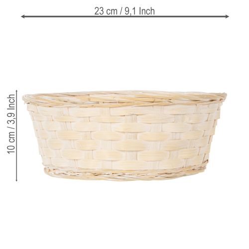 Artículo Cesta tejida como elegante decoración floral para el salón, 23 cm, 6 piezas