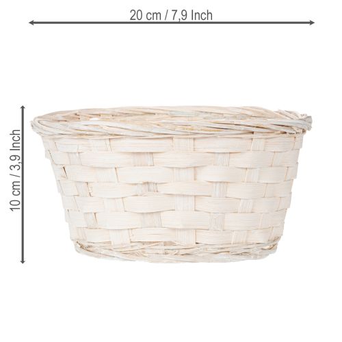 Artículo Cesta de mimbre decorativa para un diseño interior versátil, 20 cm, 8 piezas