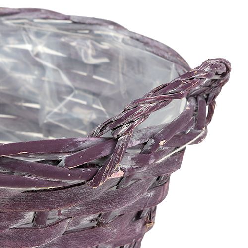 Cesta de plantas redonda púrpura oscuro Ø20cm H10cm