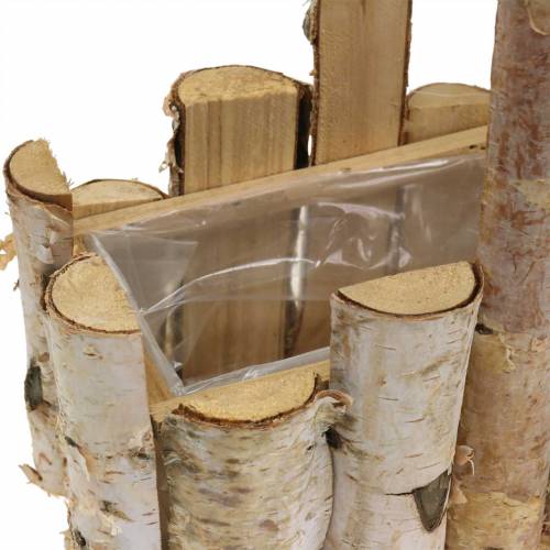 Floristik24 Cesta de siembra de ramas de abedul con mango 24x14.5cm H25.5cm