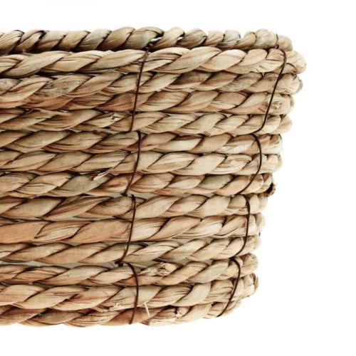 Floristik24 Cesta para plantas cesta de algas marinas cesta decorativa ovalada 32×19×12cm