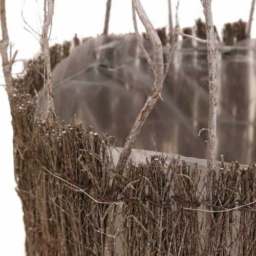 Floristik24 Cesta de plantas hecha de ramitas blanqueadas Ø15-25cm juego de 3