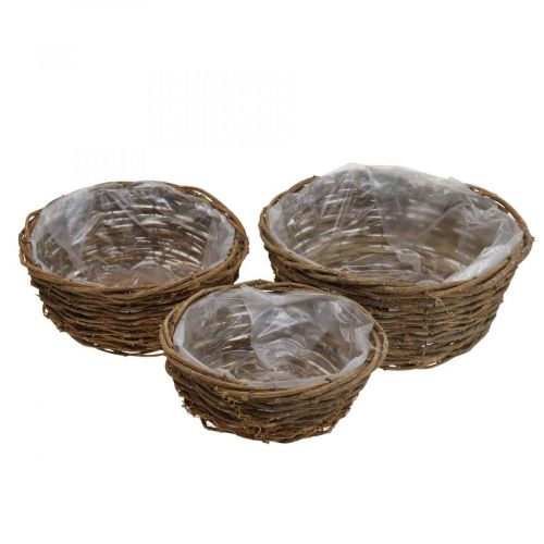 Cesta de plantas maceta vides rústicas Ø20/25/28cm juego de 3