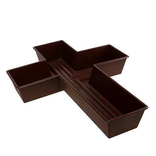 Floristik24 Cruz vegetal 24cm x 32cm marrón, 1 ud