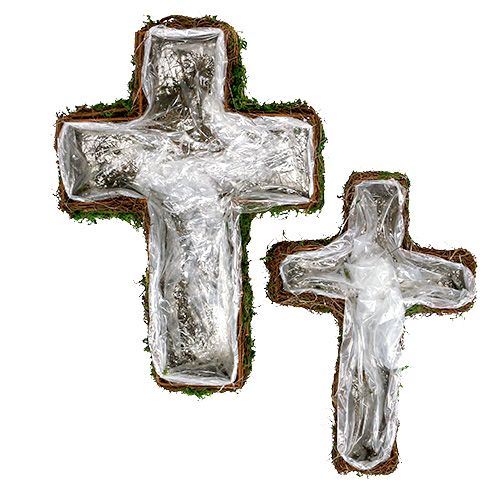 Floristik24 Planta cruz conjunto de 2 vid, musgo
