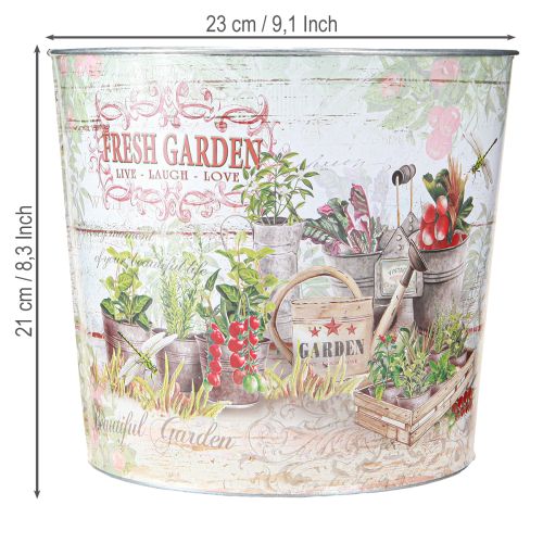 Artículo Maceta redonda de metal Fresh Garden Ø23cm A21cm
