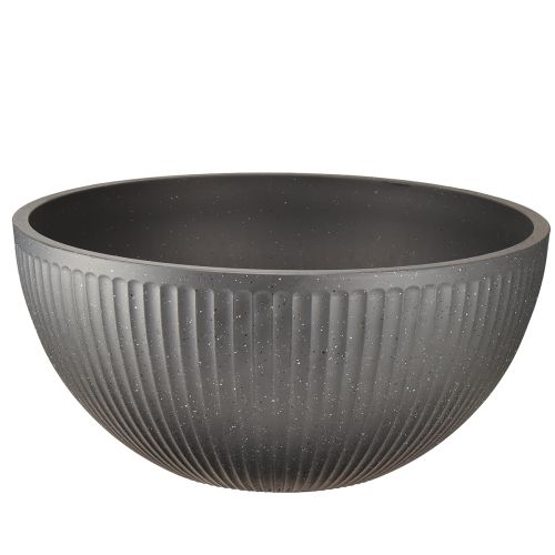 Macetero cuenco plástico antracita Ø40cm H18,5cm