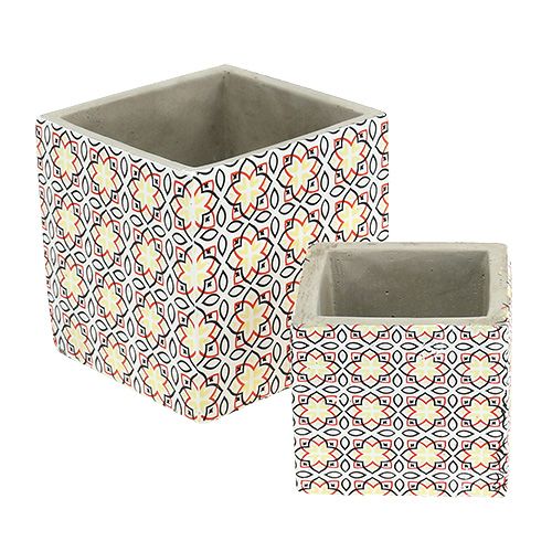 Floristik24 Macetero con patrón 8cm x 8cm y 11cm x 11cm