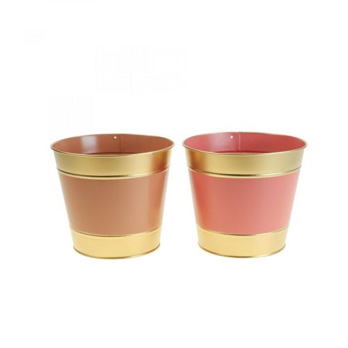 Macetero macetero de metal Ø13cm H12cm 4pcs