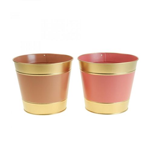 Macetero macetero de metal Ø17cm H14.5cm 4pcs