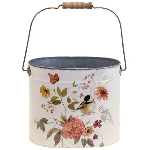 Floristik24 Macetero metal con asa muelle Ø28/22/18cm juego de 3