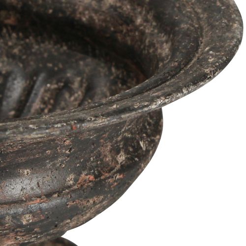 Artículo Taza para plantas Cáliz aspecto antiguo negro marrón Ø20cm H15cm