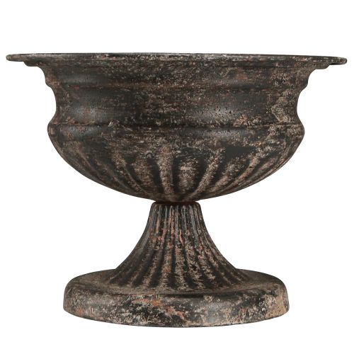 Artículo Taza para plantas Cáliz aspecto antiguo negro marrón Ø20cm H15cm