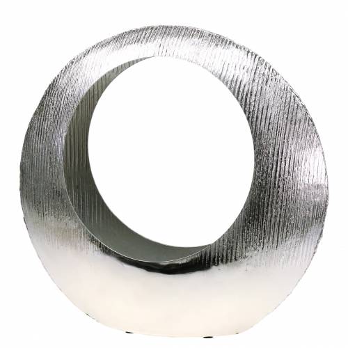 Floristik24 Anillo planta de pie plata 40cm x 12cm H38cm