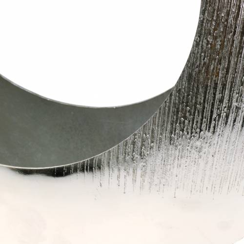 Floristik24 Anillo planta de pie plata 40cm x 12cm H38cm